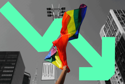90% menos campanhas do orgulho LGBTQIAPN+